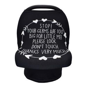 Carseat Cover - "STOP! Your germs are too big for little me"